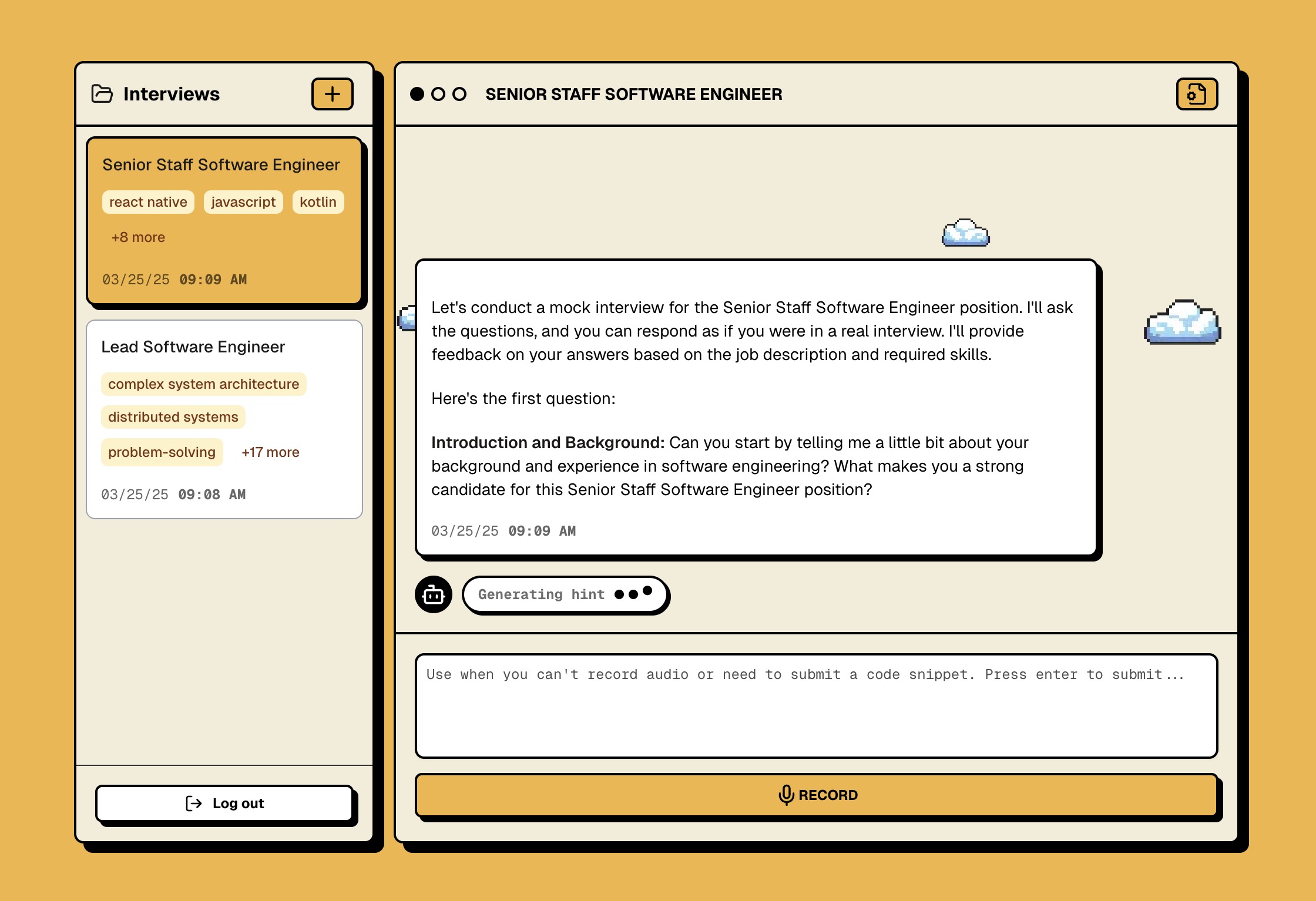 generating hint screenshot